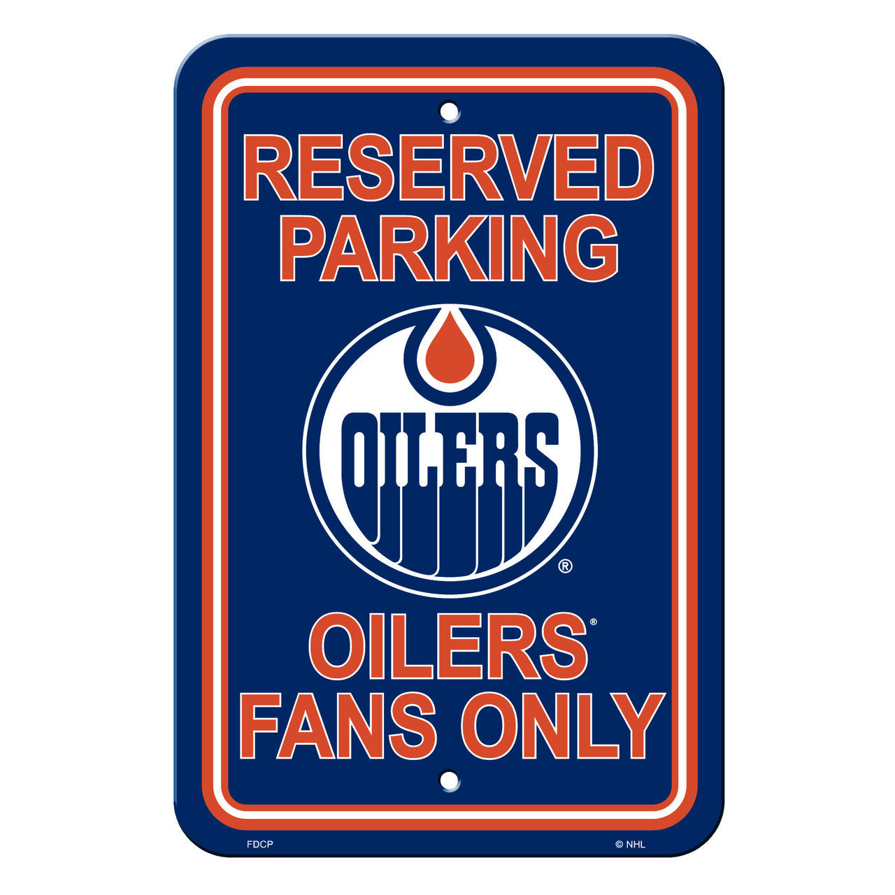 Edmonton Oilers Sign 12x18 Plastic Reserved Parking Style CO - Sports Collectibles, Sports Memorabilia, Sports Fan Shop, Sports Gifts