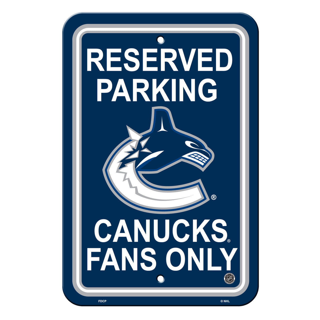 Vancouver Canucks Sign 12x18 Plastic Reserved Parking Style CO - Sports Collectibles, Sports Memorabilia, Sports Fan Shop, Sports Gifts