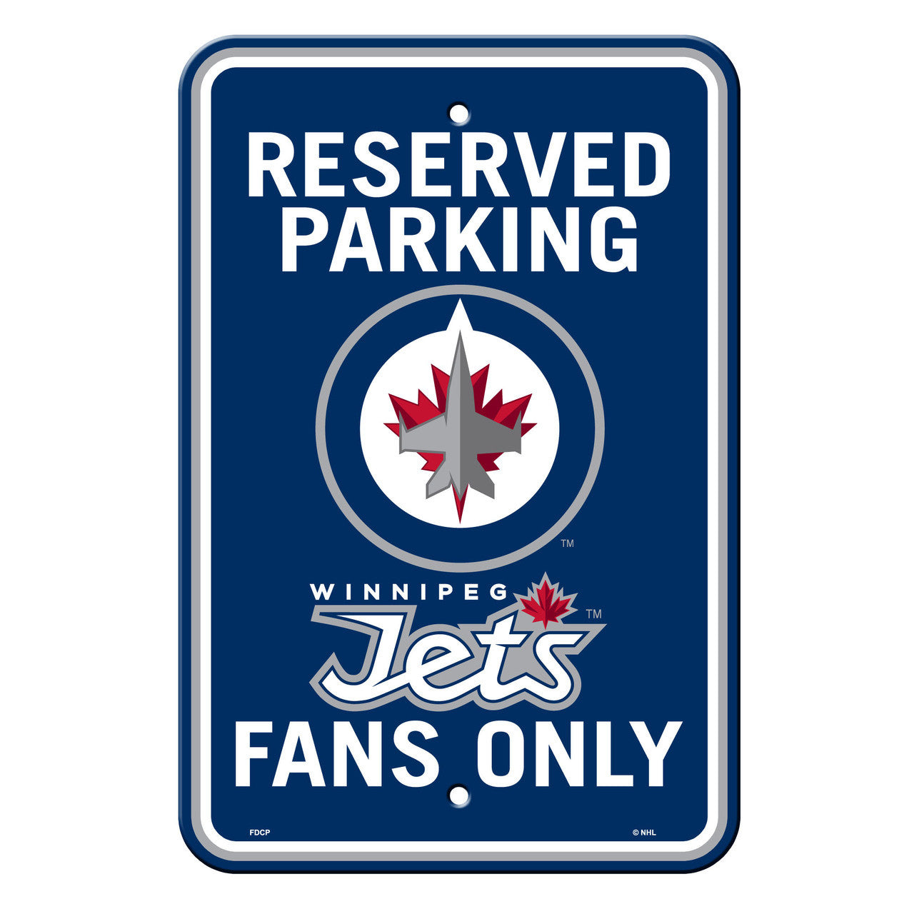 Winnipeg Jets Sign 12x18 Plastic Reserved Parking Style CO - Sports Collectibles, Sports Memorabilia, Sports Fan Shop, Sports Gifts
