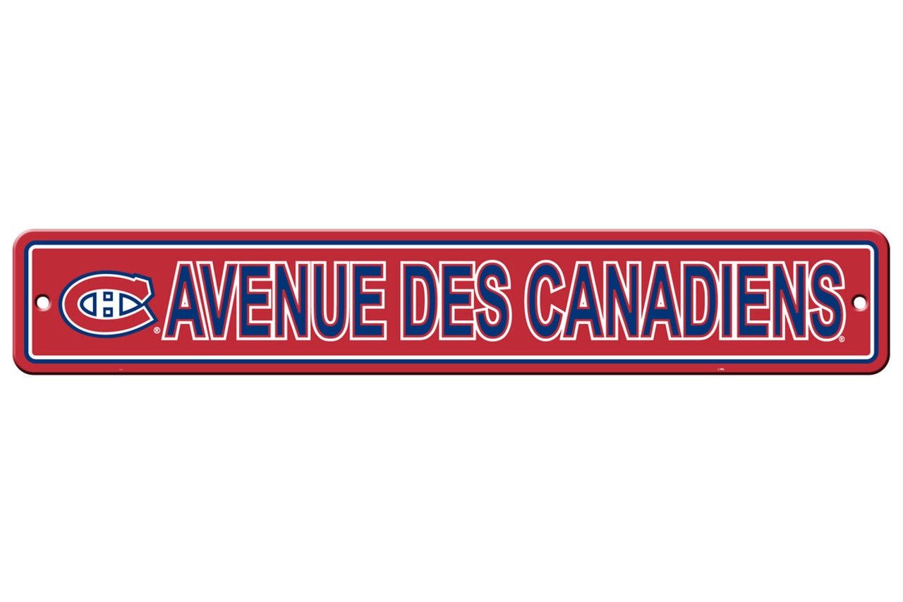 Montreal Canadiens Sign 4x24 Plastic Street Style CO - Sports Collectibles, Sports Memorabilia, Sports Fan Shop, Sports Gifts