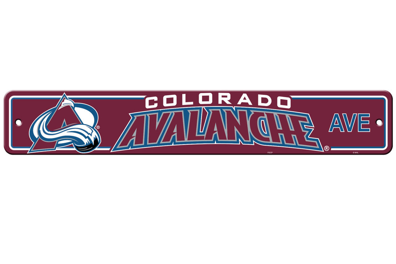 Colorado Avalanche Sign 4x24 Plastic Street Style CO - Sports Collectibles, Sports Memorabilia, Sports Fan Shop, Sports Gifts