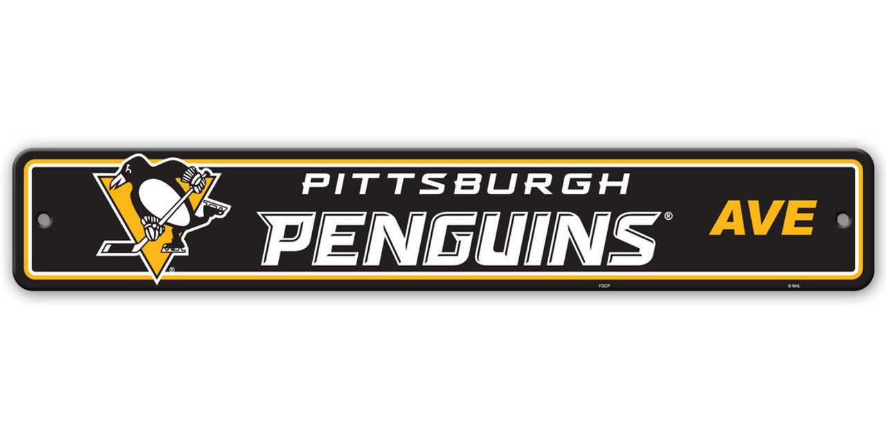 Pittsburgh Penguins Sign 4x24 Plastic Street Style CO - Sports Collectibles, Sports Memorabilia, Sports Fan Shop, Sports Gifts