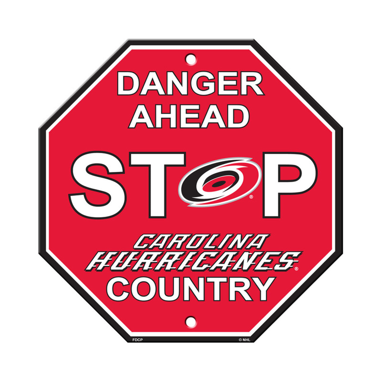 Carolina Hurricanes Sign 12x12 Plastic Stop Style CO - Sports Collectibles, Sports Memorabilia, Sports Fan Shop, Sports Gifts