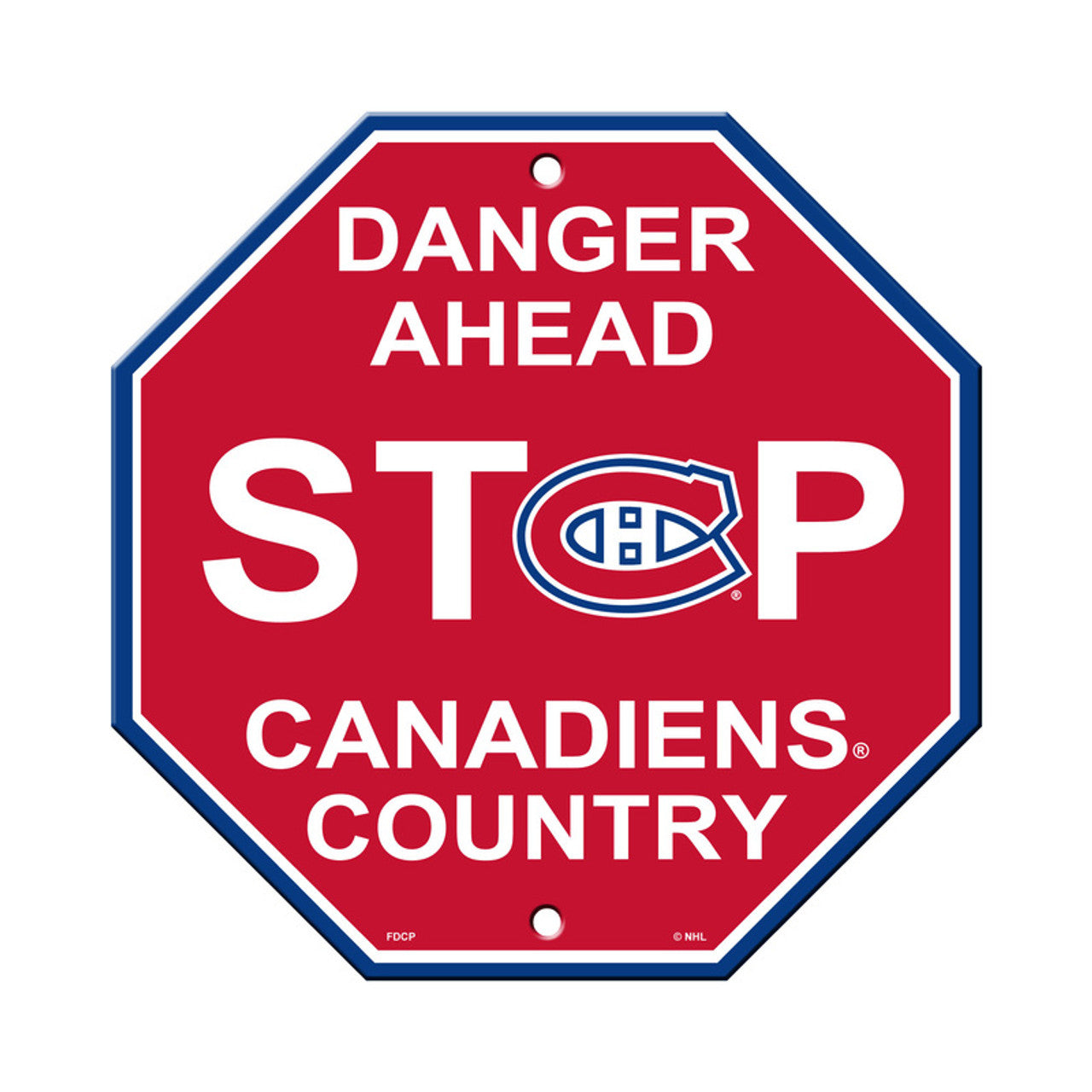 Montreal Canadiens Sign 12x12 Plastic Stop Style CO - Sports Collectibles, Sports Memorabilia, Sports Fan Shop, Sports Gifts