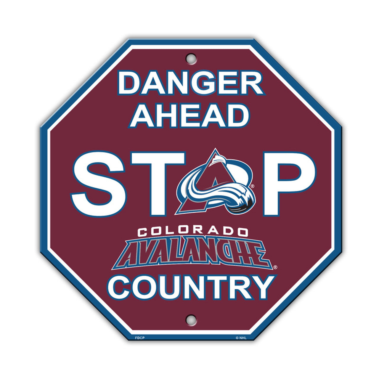 Colorado Avalanche Sign 12x12 Plastic Stop Style CO - Sports Collectibles, Sports Memorabilia, Sports Fan Shop, Sports Gifts
