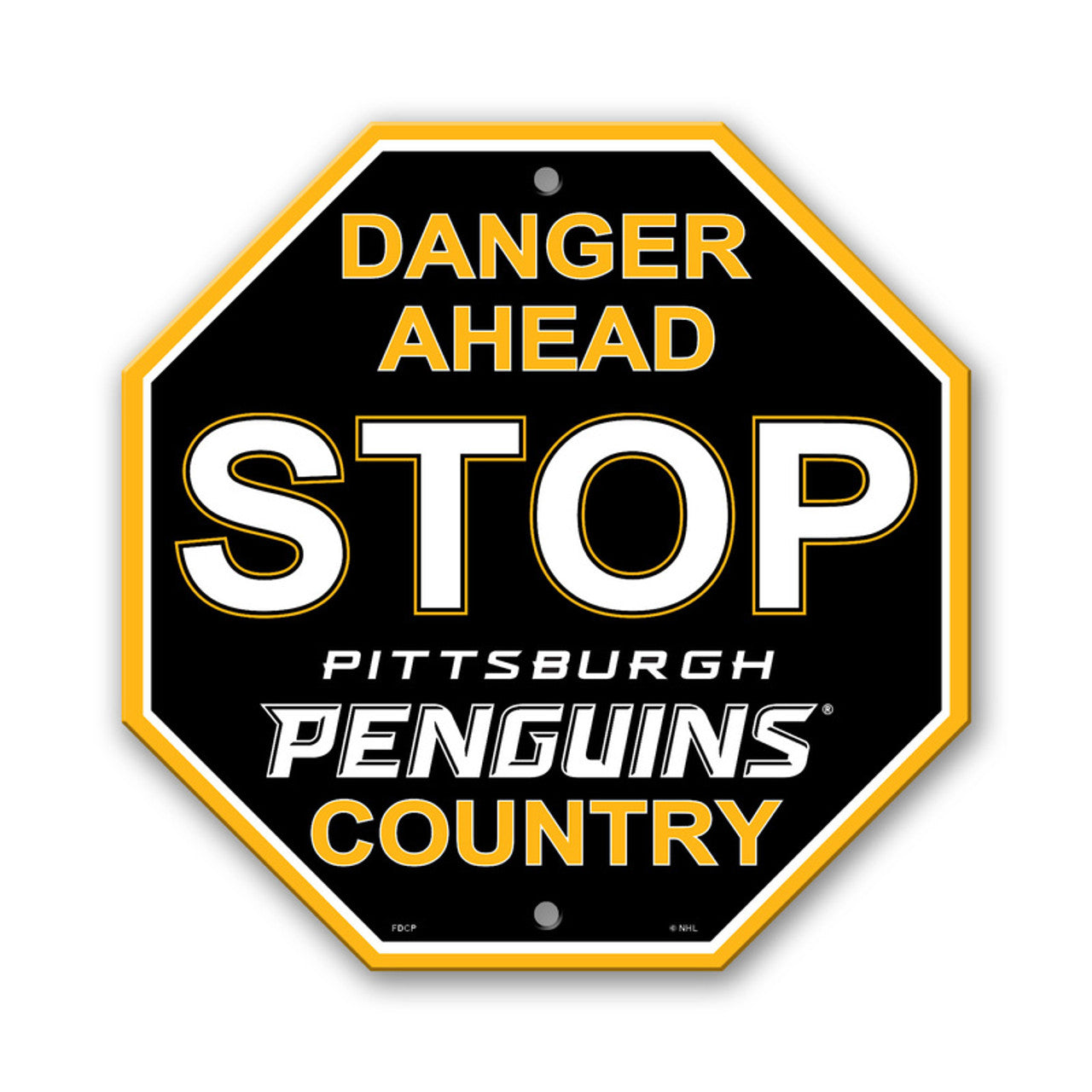Pittsburgh Penguins Sign 12x12 Plastic Stop Style CO - Sports Collectibles, Sports Memorabilia, Sports Fan Shop, Sports Gifts