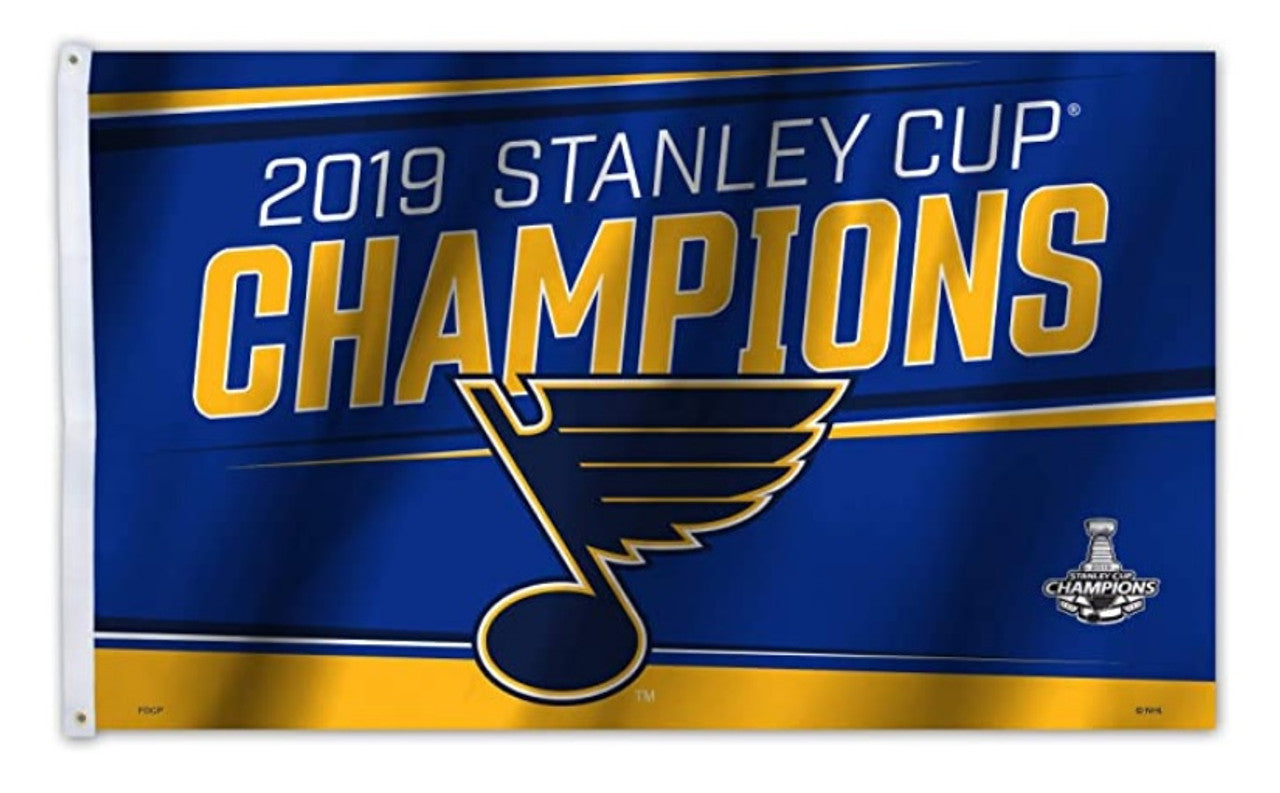St. Louis Blues Flag 3x5 Banner 2019 Stanley Cup Champs CO - Sports Collectibles, Sports Memorabilia, Sports Fan Shop, Sports Gifts