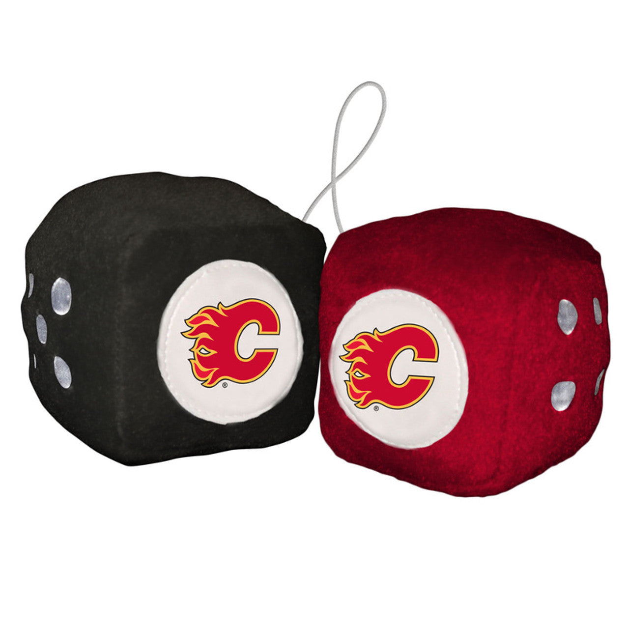 Calgary Flames Fuzzy Dice CO - Sports Collectibles, Sports Memorabilia, Sports Fan Shop, Sports Gifts