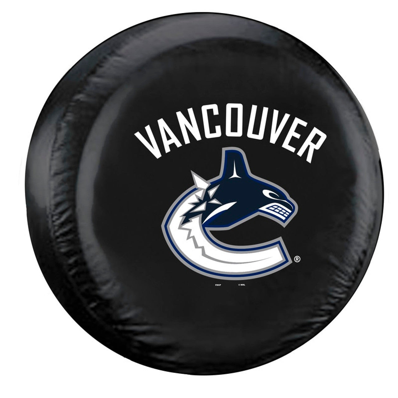 Vancouver Canucks Tire Cover Standard Size Black CO - Sports Collectibles, Sports Memorabilia, Sports Fan Shop, Sports Gifts