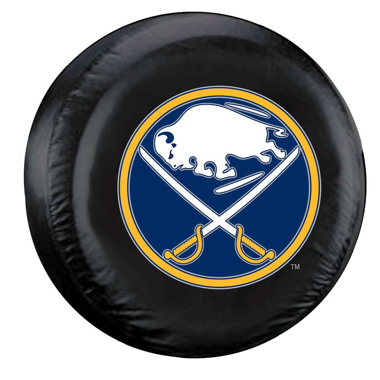 Buffalo Sabres Tire Cover Standard Size Black Crossed Sabres Design CO - Sports Collectibles, Sports Memorabilia, Sports Fan Shop, Sports Gifts