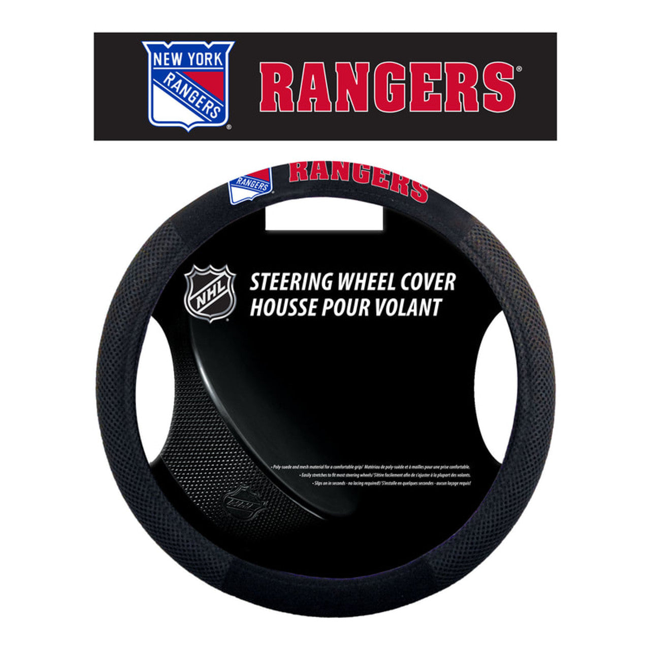 New York Rangers Steering Wheel Cover Mesh Style CO - Sports Collectibles, Sports Memorabilia, Sports Fan Shop, Sports Gifts