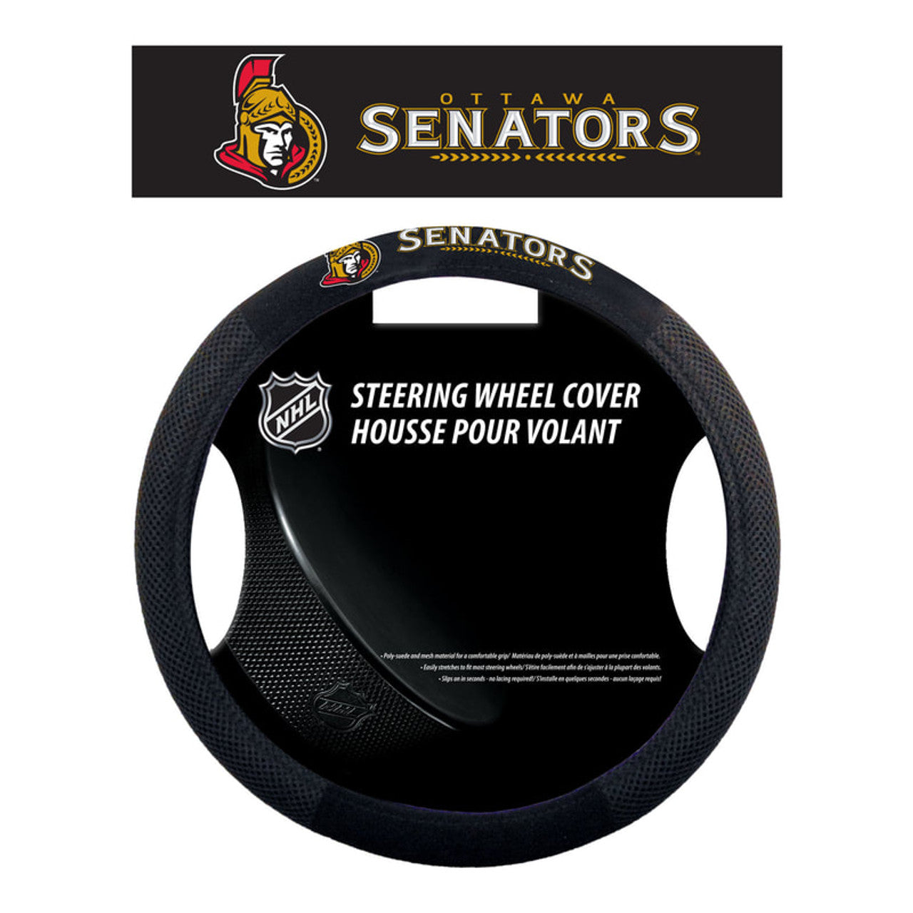 Ottawa Senators Steering Wheel Cover Mesh Style CO - Sports Collectibles, Sports Memorabilia, Sports Fan Shop, Sports Gifts