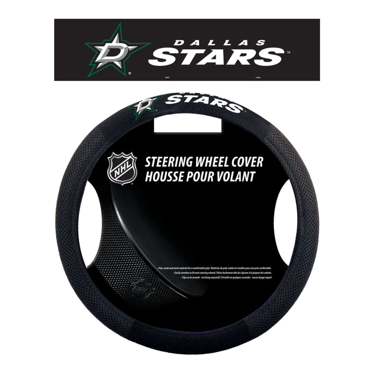 Dallas Stars Steering Wheel Cover Mesh Style CO - Sports Collectibles, Sports Memorabilia, Sports Fan Shop, Sports Gifts
