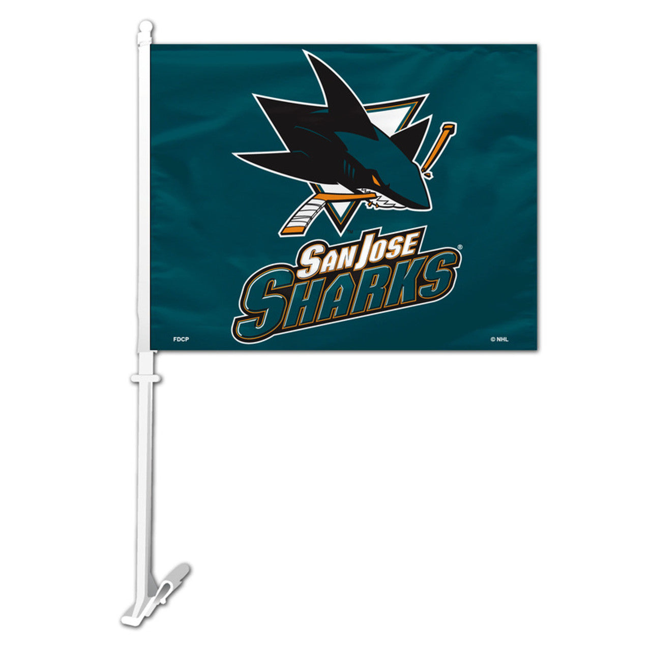 San Jose Sharks Flag Car Style - Special Order - Sports Collectibles, Sports Memorabilia, Sports Fan Shop, Sports Gifts