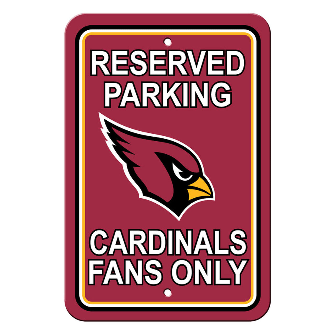 Arizona Cardinals Sign 12x18 Plastic Reserved Parking Style CO - Sports Collectibles, Sports Memorabilia, Sports Fan Shop, Sports Gifts