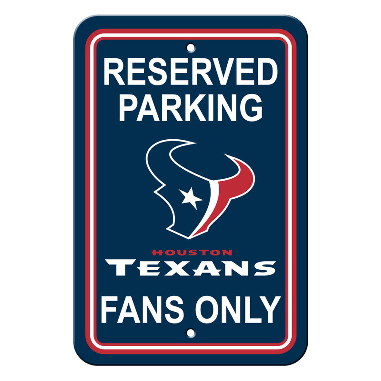 Houston Texans Sign 12x18 Plastic Reserved Parking Style CO - Sports Collectibles, Sports Memorabilia, Sports Fan Shop, Sports Gifts