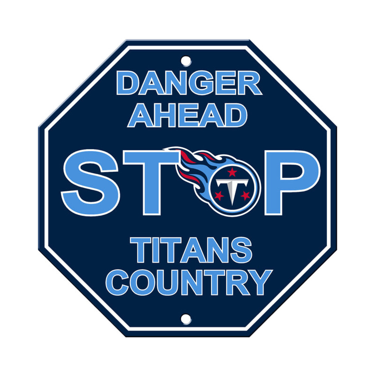 Tennessee Titans Sign 12x12 Plastic Stop Style Alternate CO - Sports Collectibles, Sports Memorabilia, Sports Fan Shop, Sports Gifts