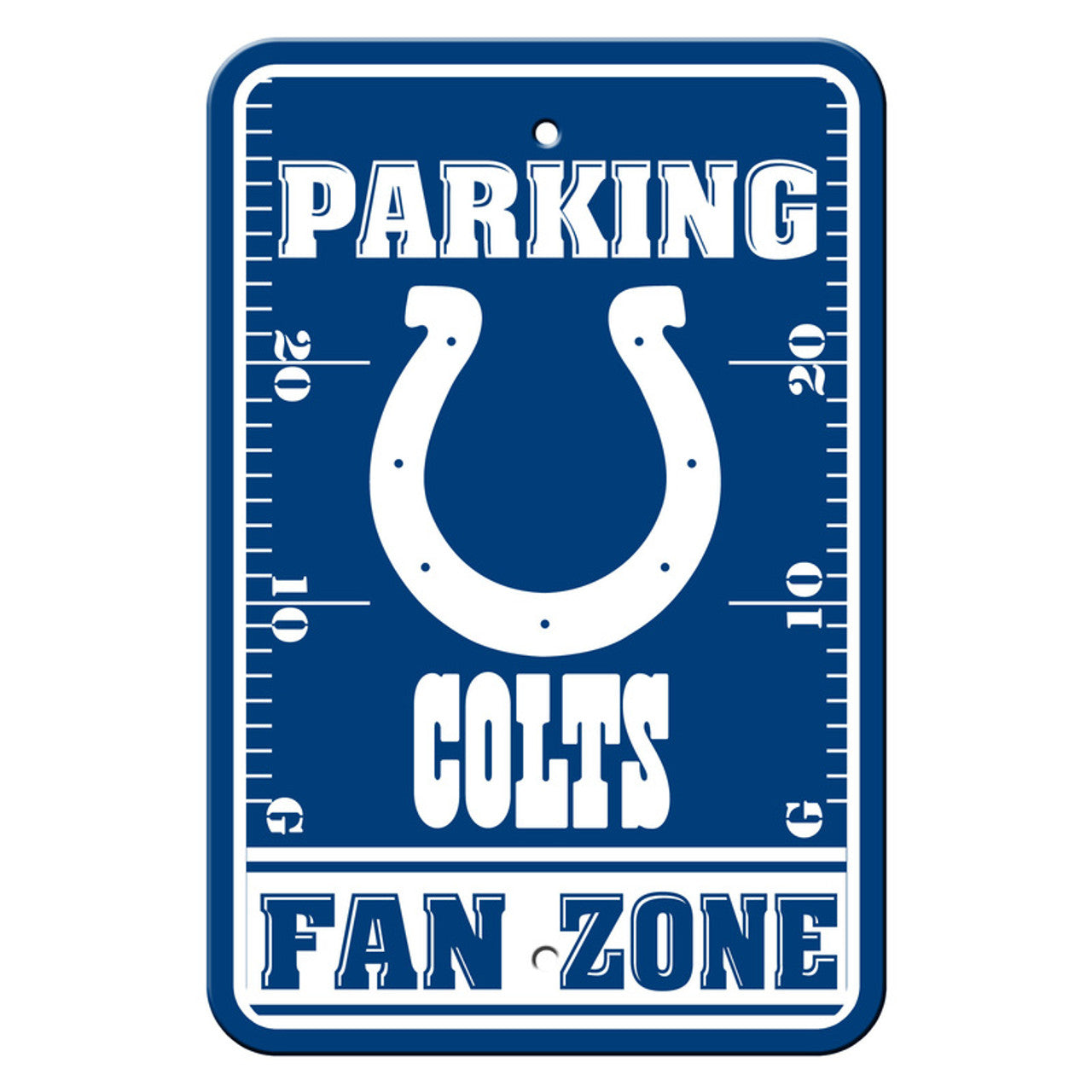 Indianapolis Colts Sign 12x18 Plastic Fan Zone Parking Style CO - Sports Collectibles, Sports Memorabilia, Sports Fan Shop, Sports Gifts
