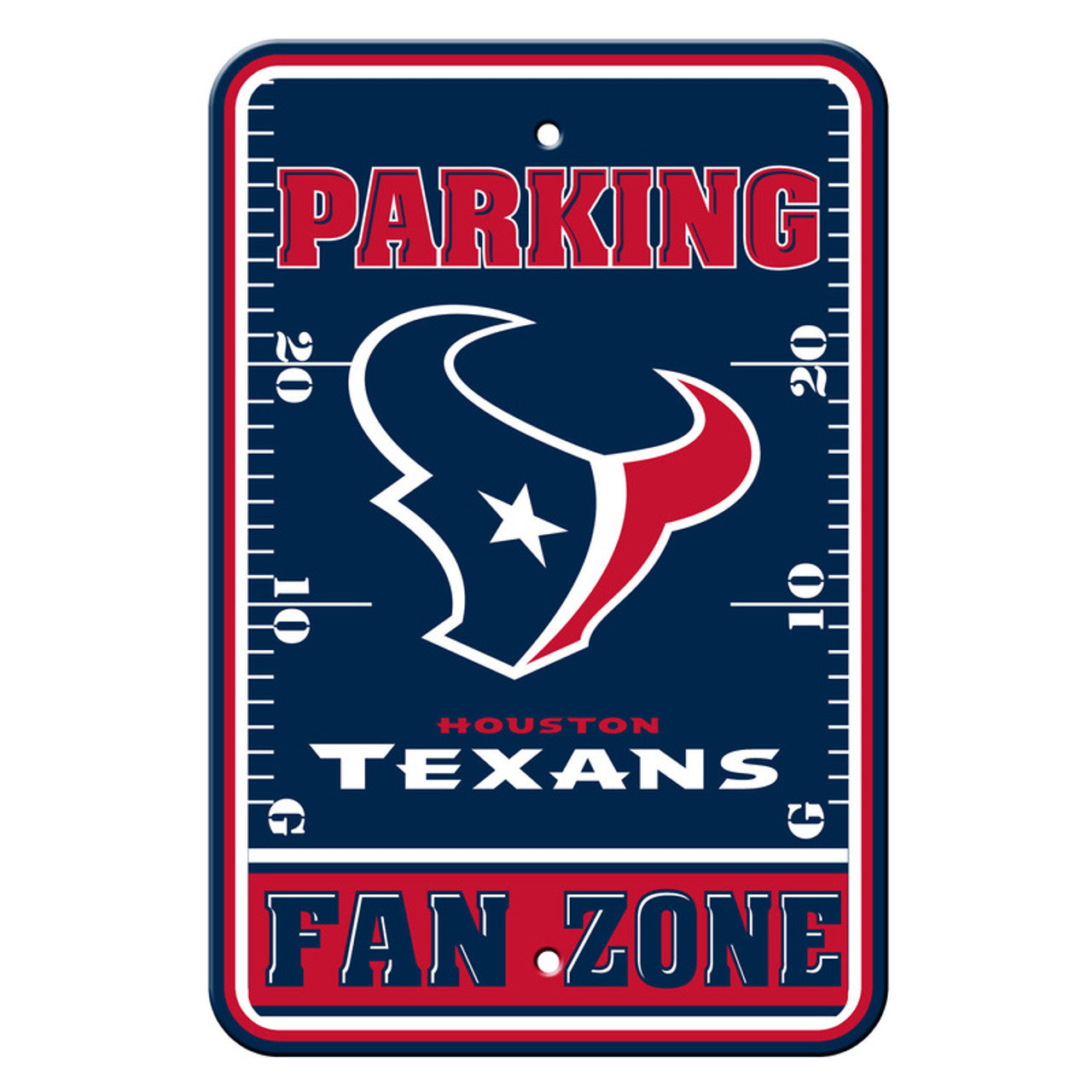 Houston Texans Sign 12x18 Plastic Fan Zone Parking Style CO - Sports Collectibles, Sports Memorabilia, Sports Fan Shop, Sports Gifts