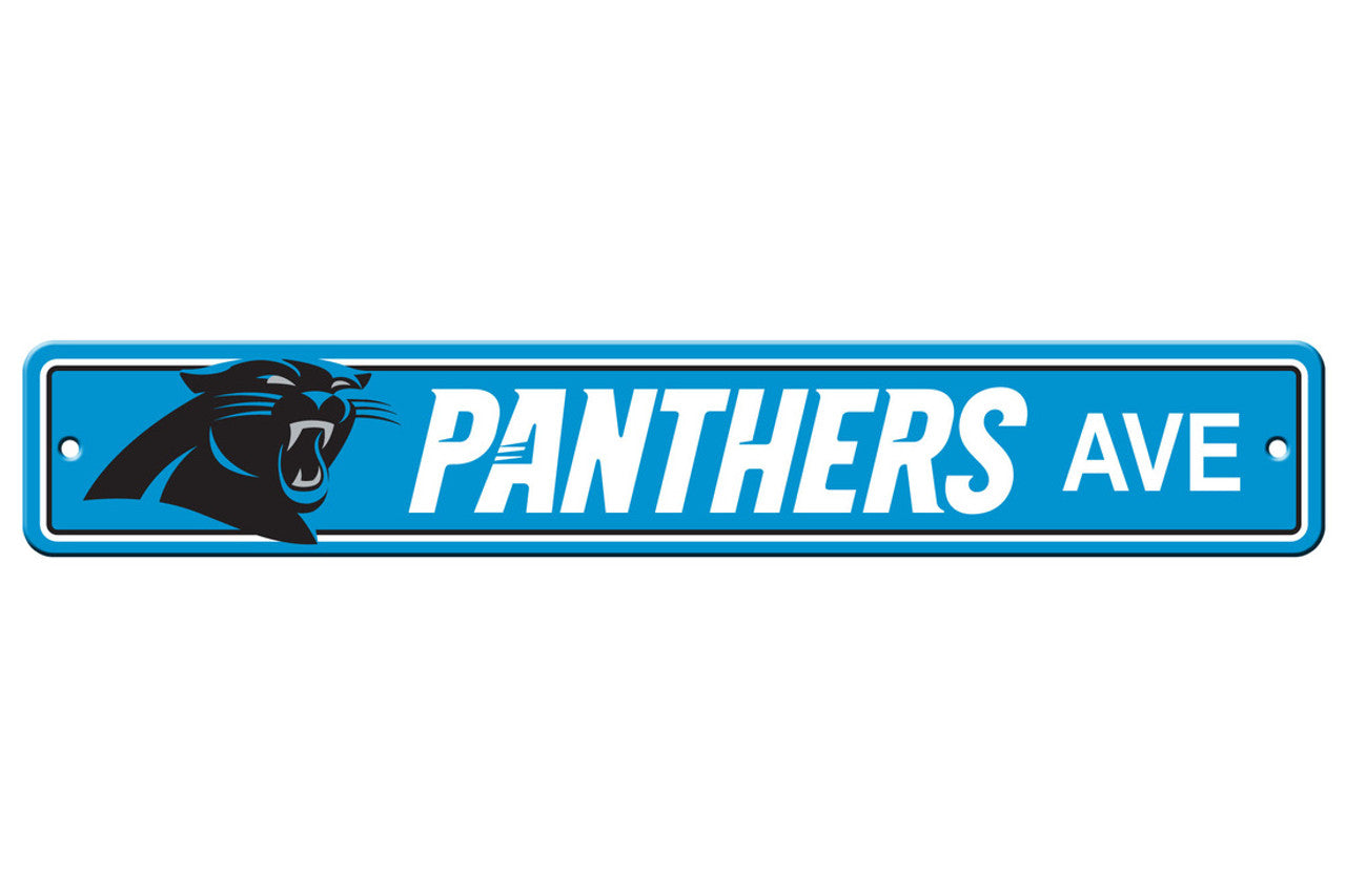Carolina Panthers Sign 4x24 Plastic Street Style - Special Order - Sports Collectibles, Sports Memorabilia, Sports Fan Shop, Sports Gifts