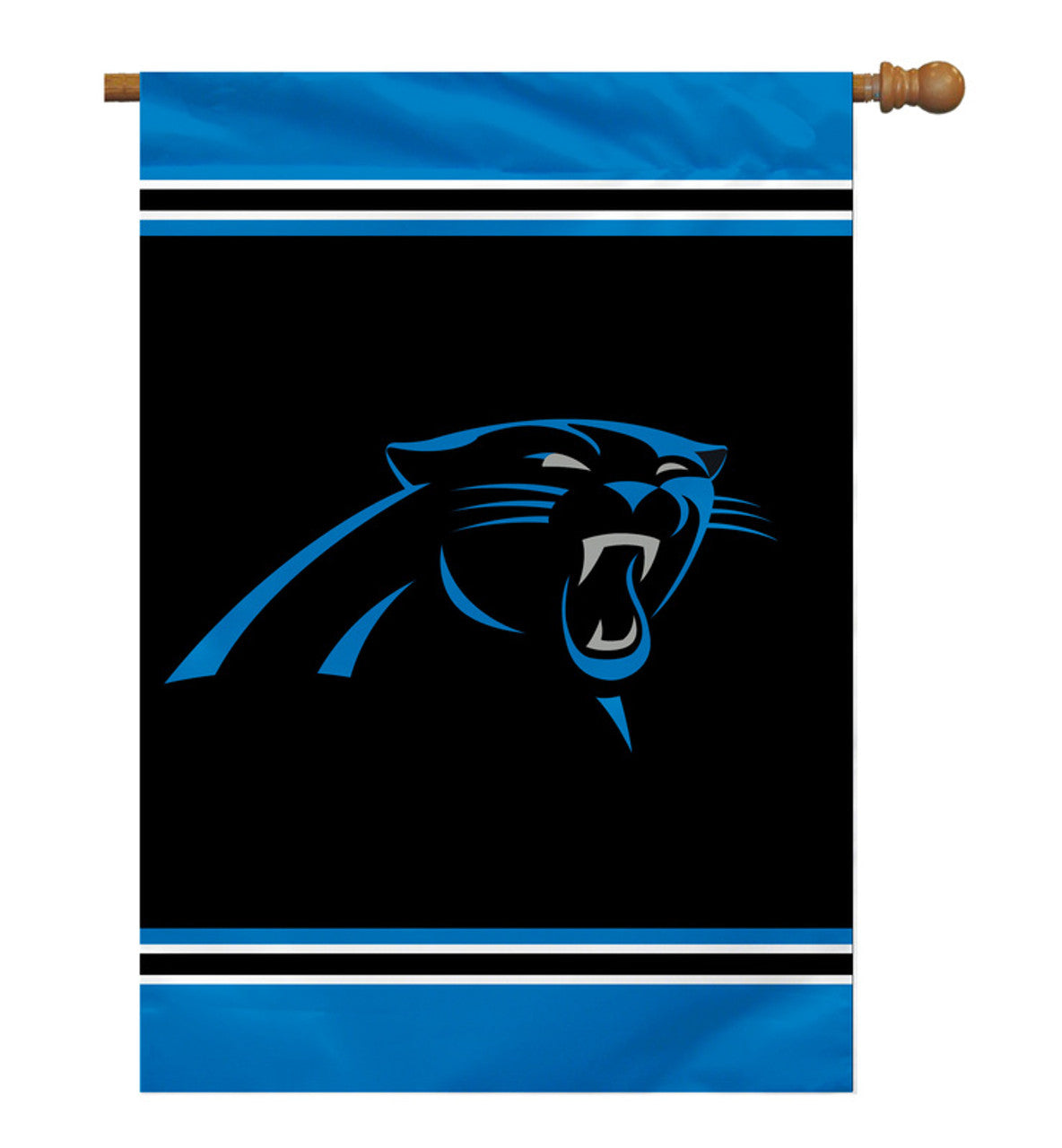 Carolina Panthers Flag 28x40 House 1-Sided CO - Sports Collectibles, Sports Memorabilia, Sports Fan Shop, Sports Gifts