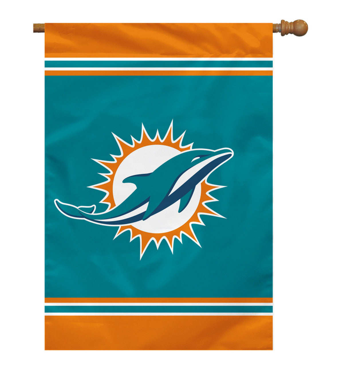 Miami Dolphins Flag 28x40 House 1-Sided CO - Sports Collectibles, Sports Memorabilia, Sports Fan Shop, Sports Gifts