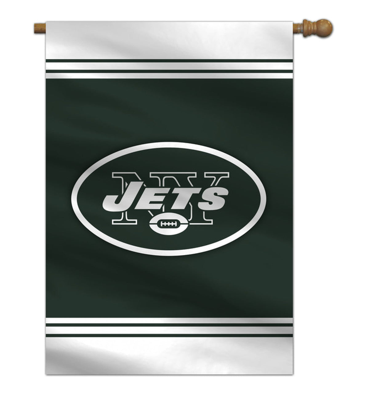 New York Jets Flag 28x40 House 1-Sided CO - Sports Collectibles, Sports Memorabilia, Sports Fan Shop, Sports Gifts