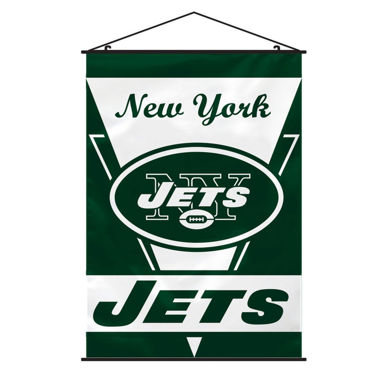 New York Jets Banner 28x40 Wall Style CO - Sports Collectibles, Sports Memorabilia, Sports Fan Shop, Sports Gifts