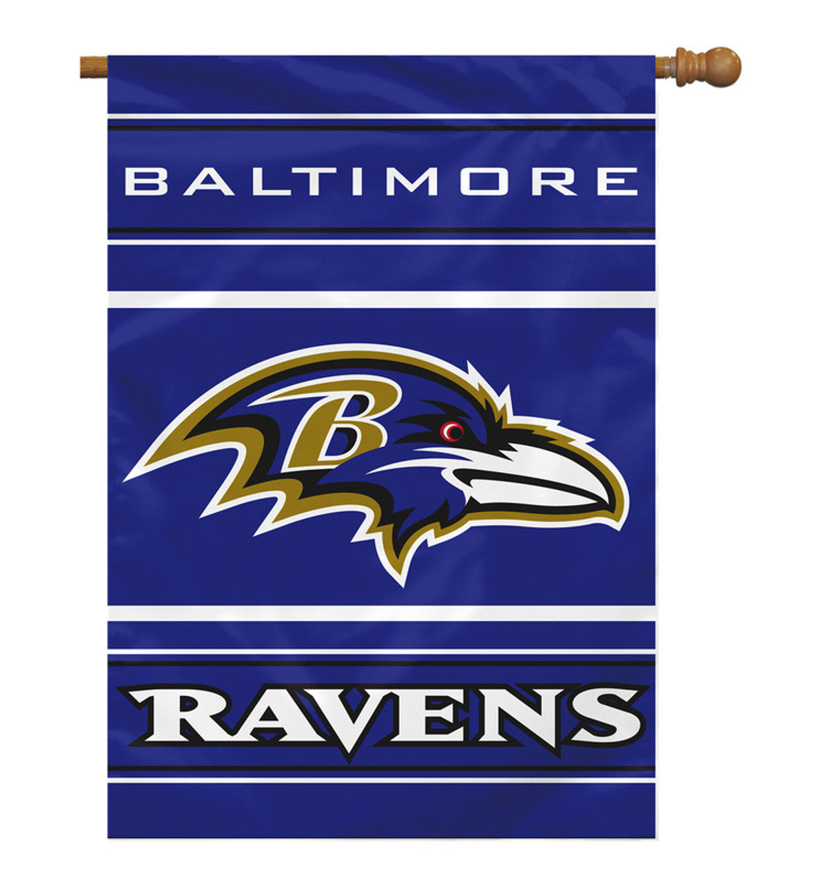 Baltimore Ravens Banner 28x40 House Flag Style 2 Sided CO - Sports Collectibles, Sports Memorabilia, Sports Fan Shop, Sports Gifts