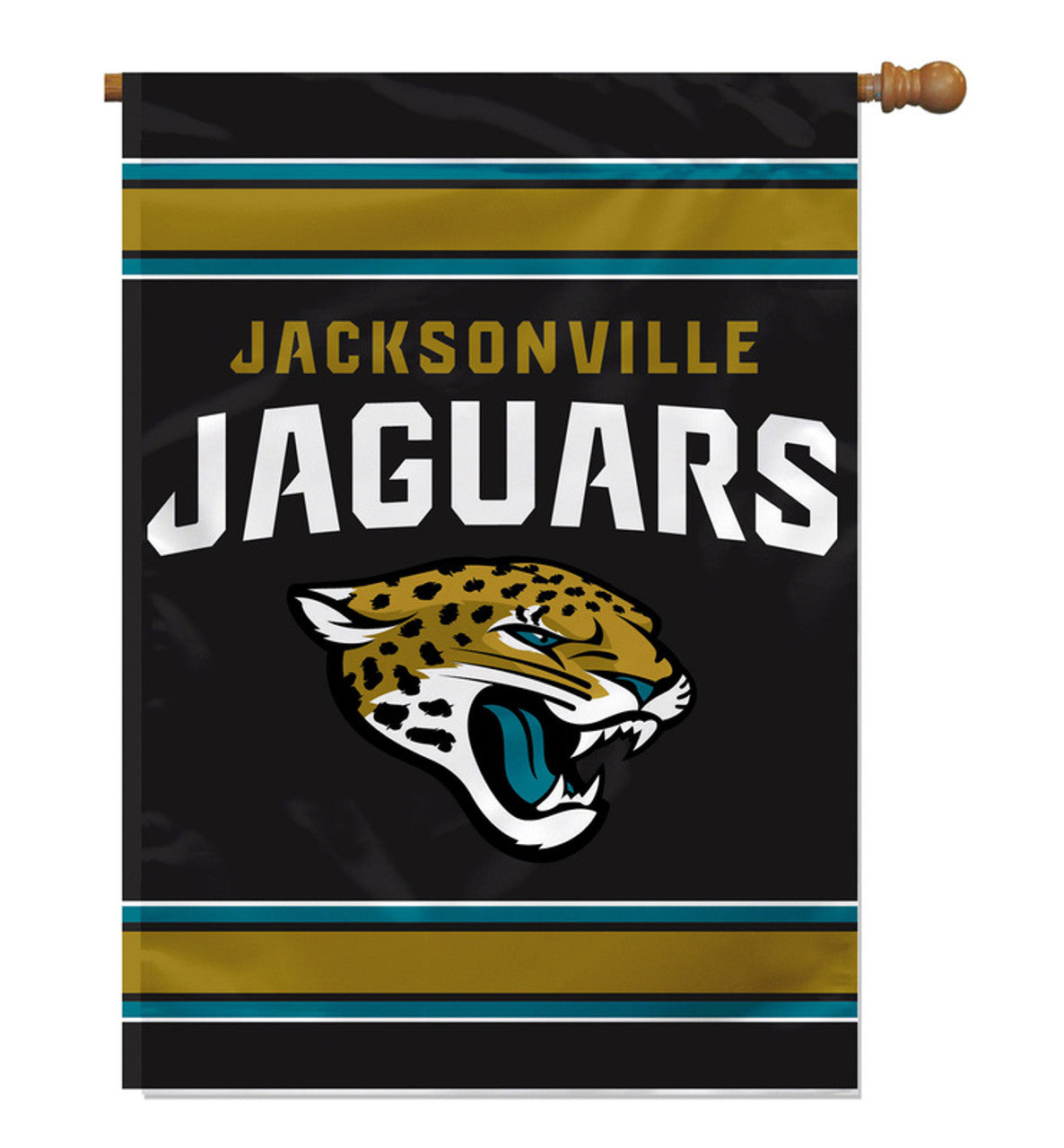 Jacksonville Jaguars Banner 28x40 House Flag Style 2 Sided CO - Sports Collectibles, Sports Memorabilia, Sports Fan Shop, Sports Gifts