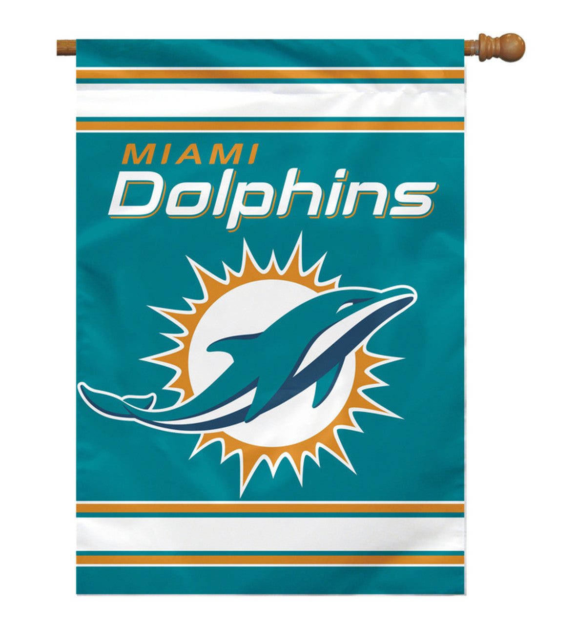 Miami Dolphins Banner 28x40 House Flag Style 2 Sided CO - Sports Collectibles, Sports Memorabilia, Sports Fan Shop, Sports Gifts