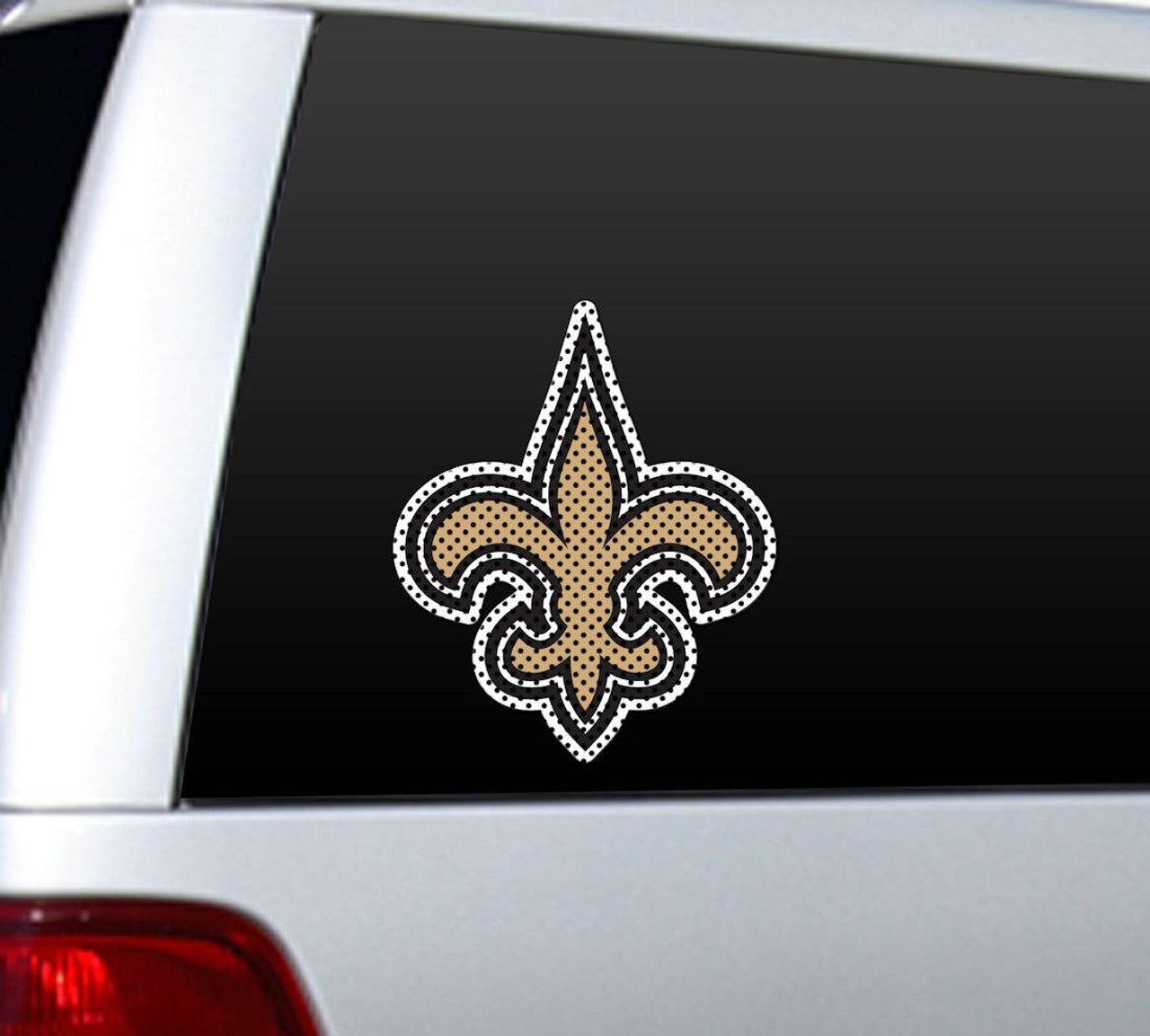 New Orleans Saints Window Film 12 Inch Die Cut CO - Sports Collectibles, Sports Memorabilia, Sports Fan Shop, Sports Gifts