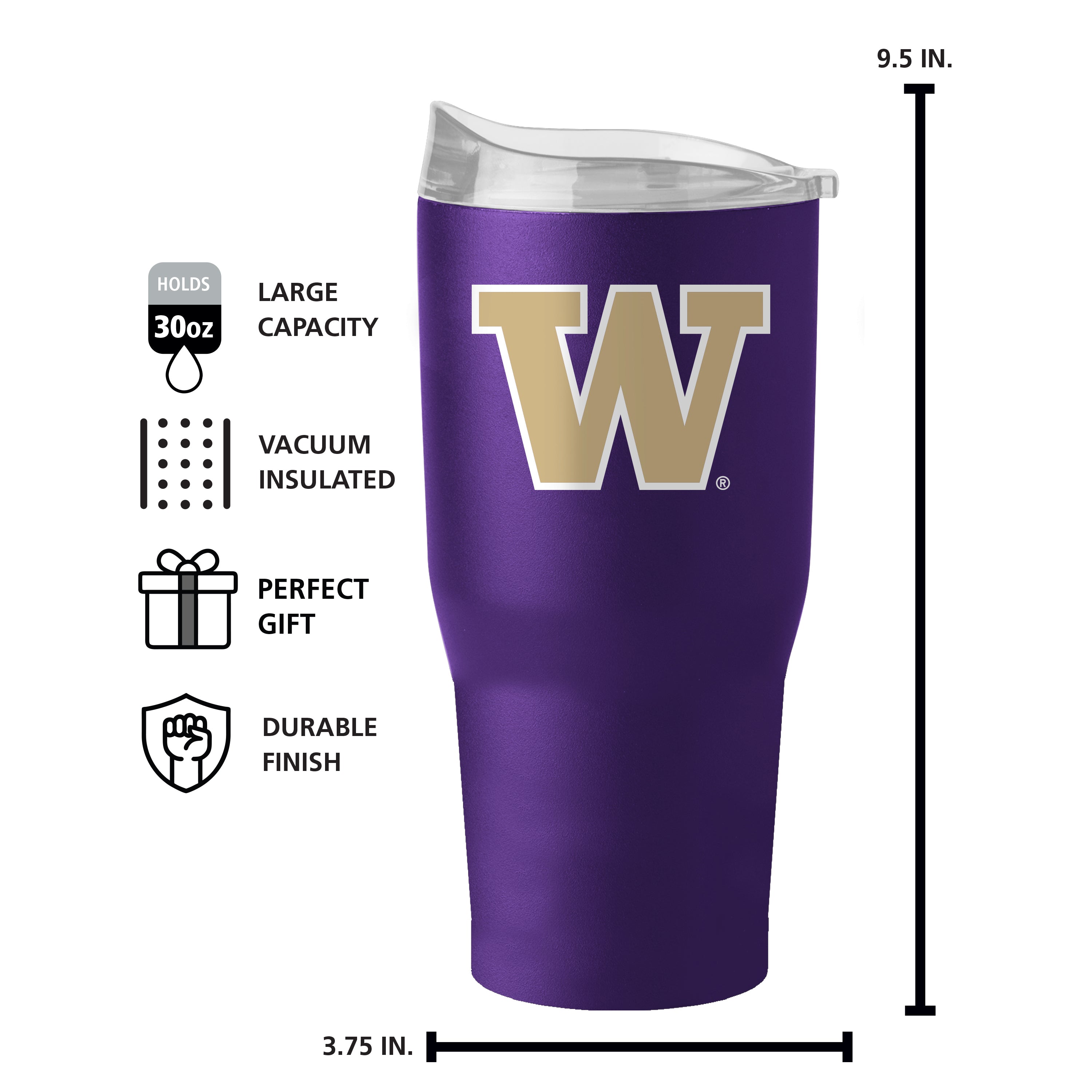 Washington 30oz Flipside Powder Coat Tumbler