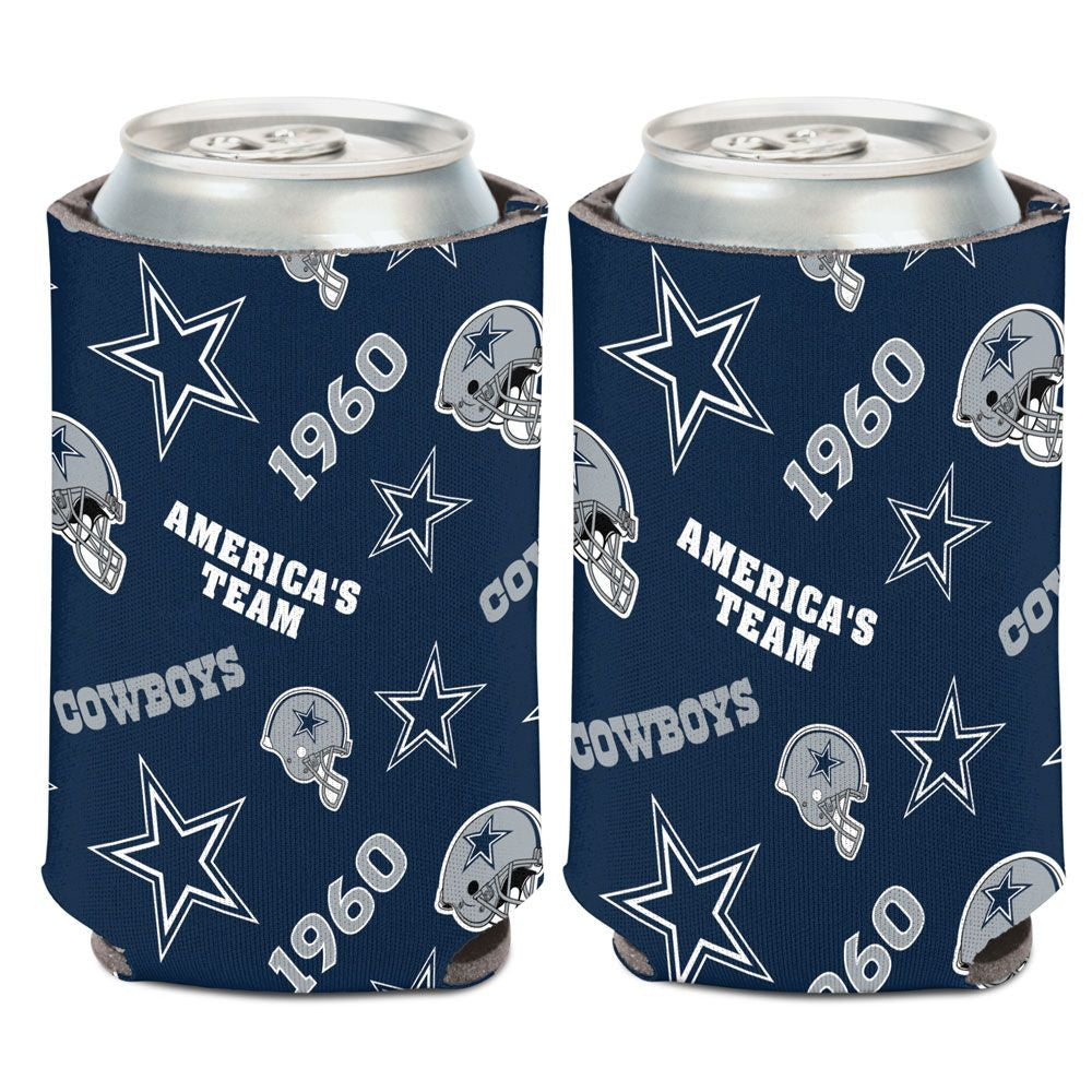 Dallas Cowboys Can Cooler Scatterprint Design - Sports Gifts, Sports Memorabilia, Sports Collectibles, Fan Shop