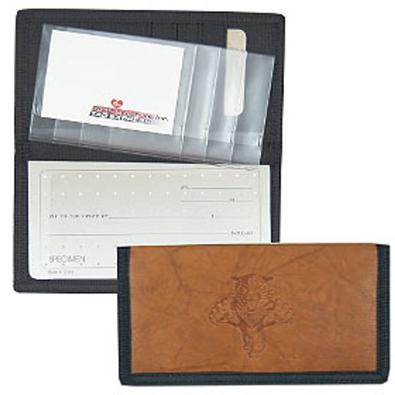 Florida Panthers Checkbook Cover Leather/Nylon Embossed CO - Sports Collectibles, Sports Memorabilia, Sports Fan Shop, Sports Gifts