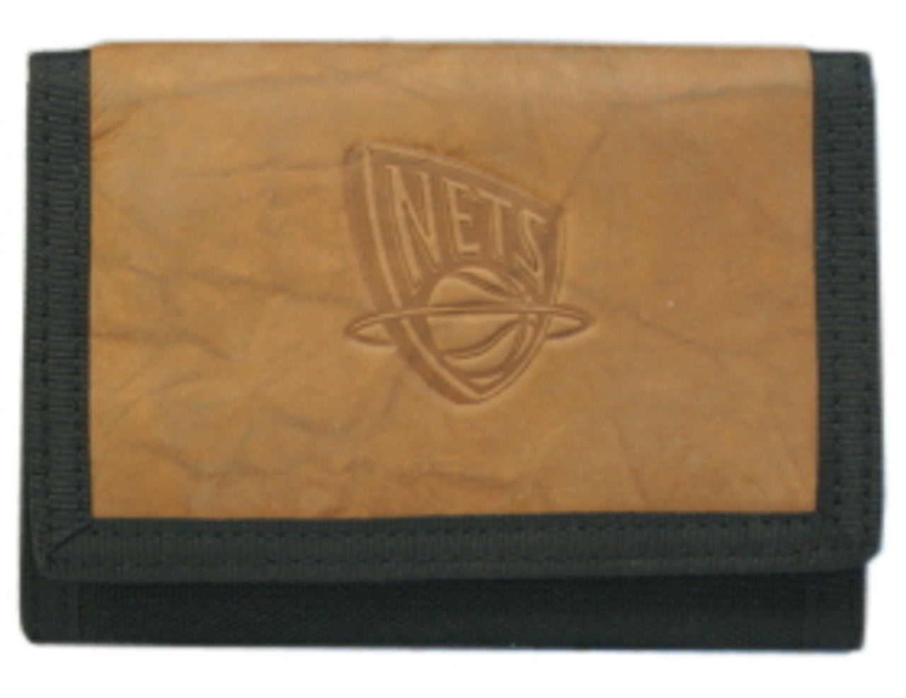 New Jersey Nets Leather/Nylon Embossed Tri-Fold Wallet - Sports Collectibles, Sports Memorabilia, Sports Fan Shop, Sports Gifts