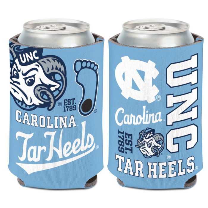 North Carolina Tar Heels SCATTERPRINT Can Cooler 12 oz. - Sports Collectibles, Sports Memorabilia, Sports Fan Shop, Sports Gifts