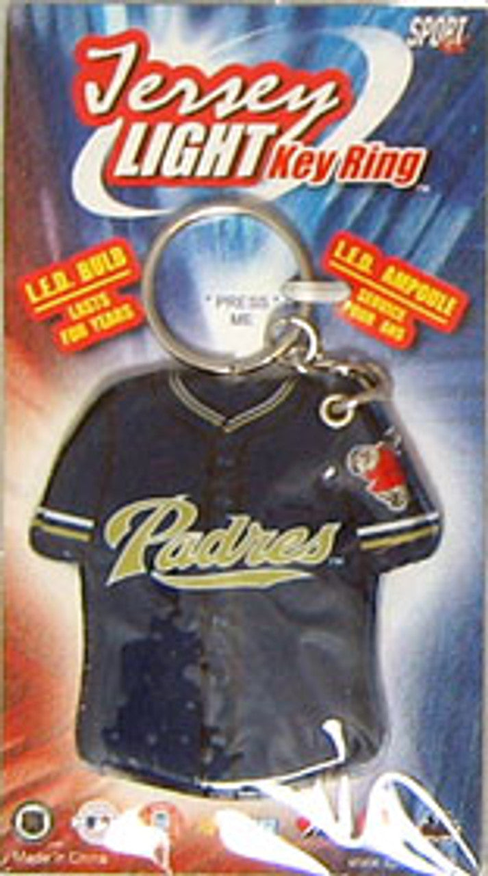 San Diego Padres Keychain Jersey Keylight CO - Sports Collectibles, Sports Memorabilia, Sports Fan Shop, Sports Gifts