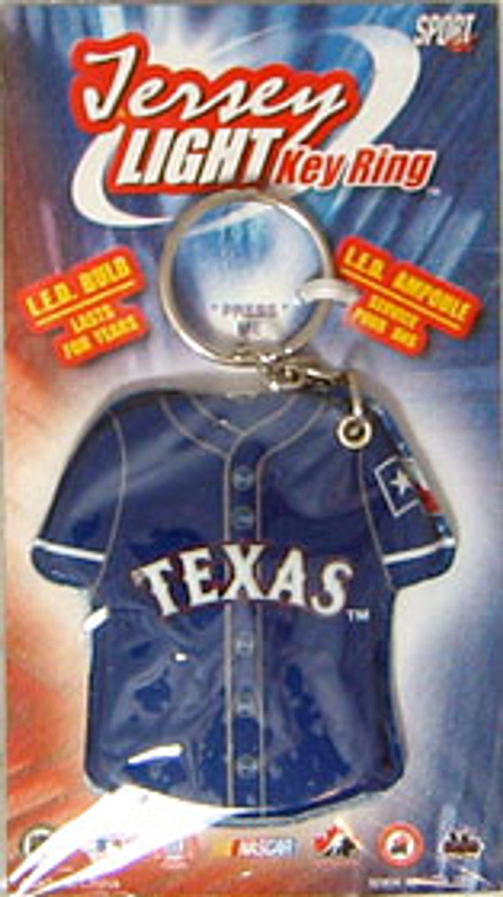 Texas Rangers Keychain Jersey Keylight CO - Sports Collectibles, Sports Memorabilia, Sports Fan Shop, Sports Gifts