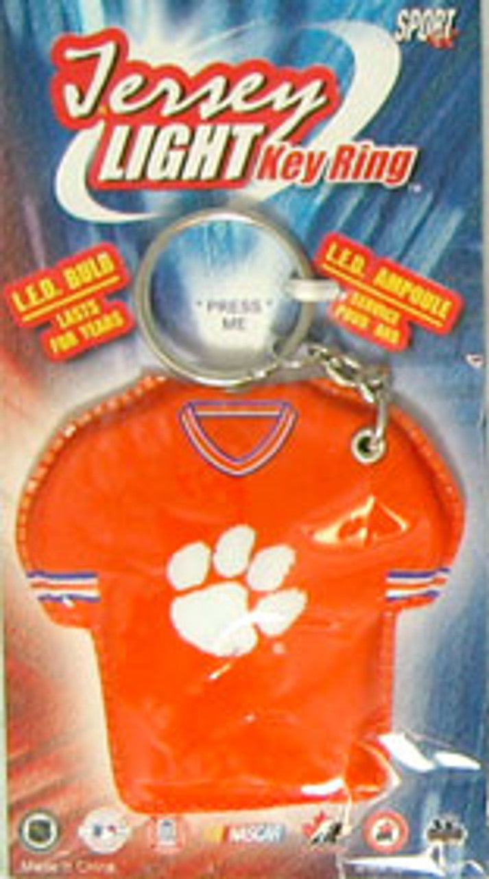 Clemson Tigers Keychain Jersey Keylight CO - Sports Collectibles, Sports Memorabilia, Sports Fan Shop, Sports Gifts