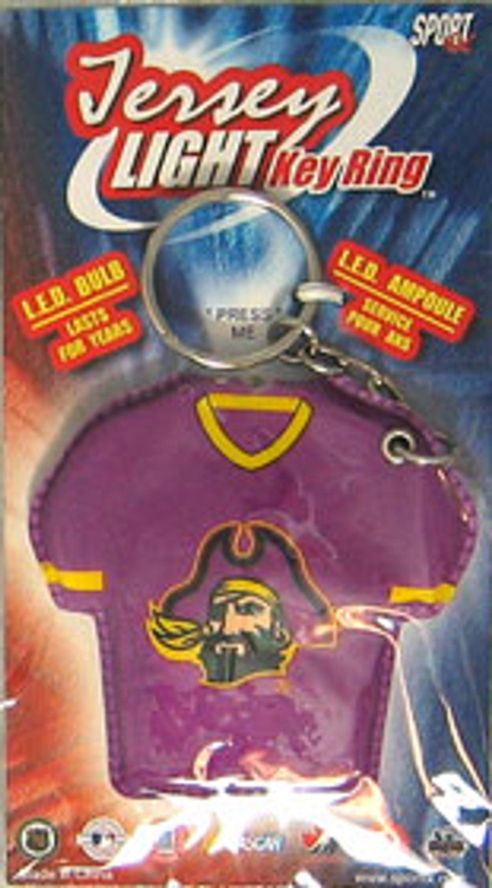 East Carolina Pirates Keychain Jersey Keylight CO - Sports Collectibles, Sports Memorabilia, Sports Fan Shop, Sports Gifts