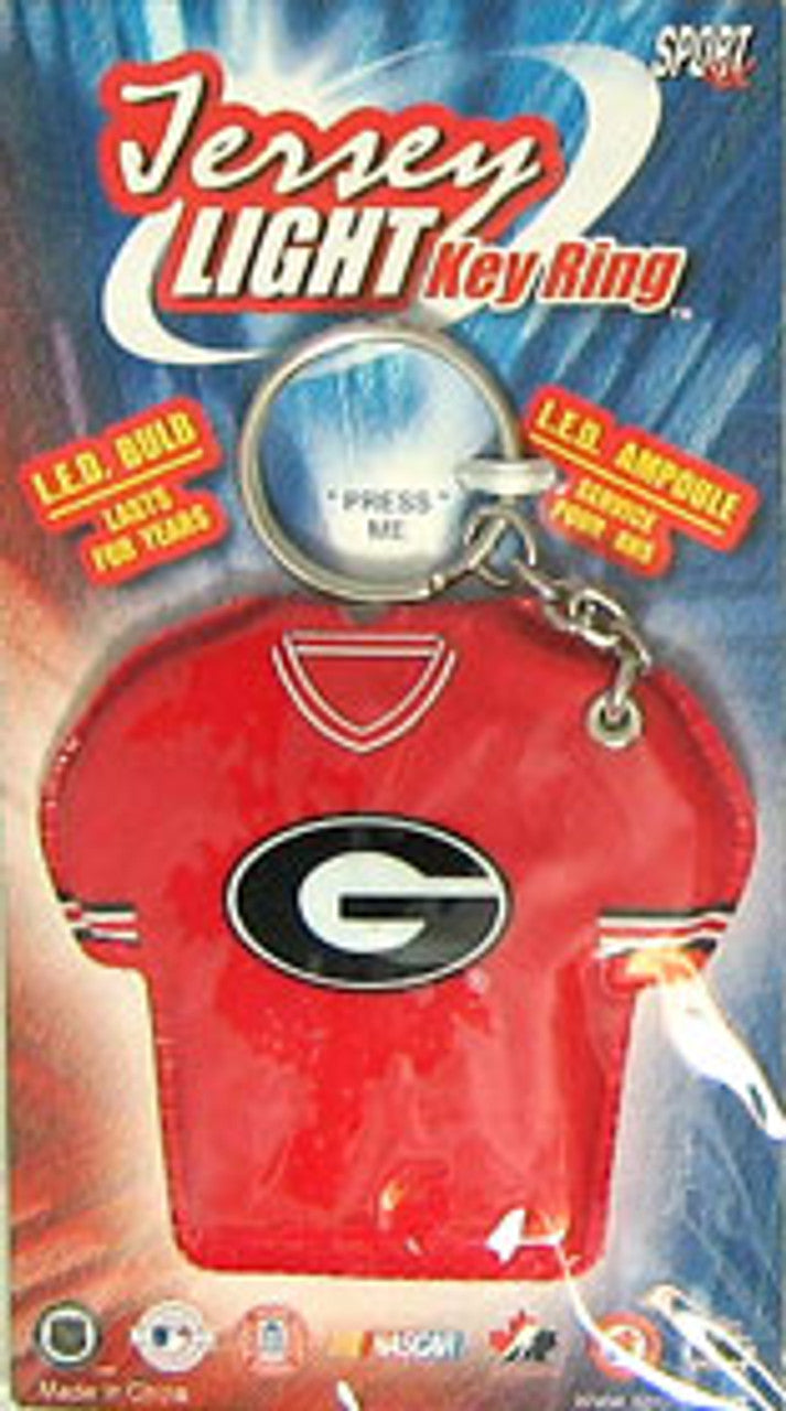 Georgia Bulldogs Keychain Jersey Keylight CO - Sports Collectibles, Sports Memorabilia, Sports Fan Shop, Sports Gifts