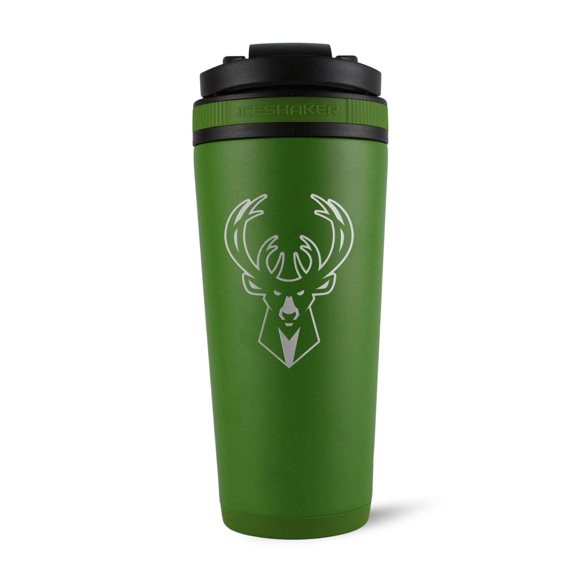 Officially Licensed Milwaukee Bucks 26oz Ice Shaker - Green - Sports Gifts, Sports Memorabilia, Sports Collectibles, Fan Shop