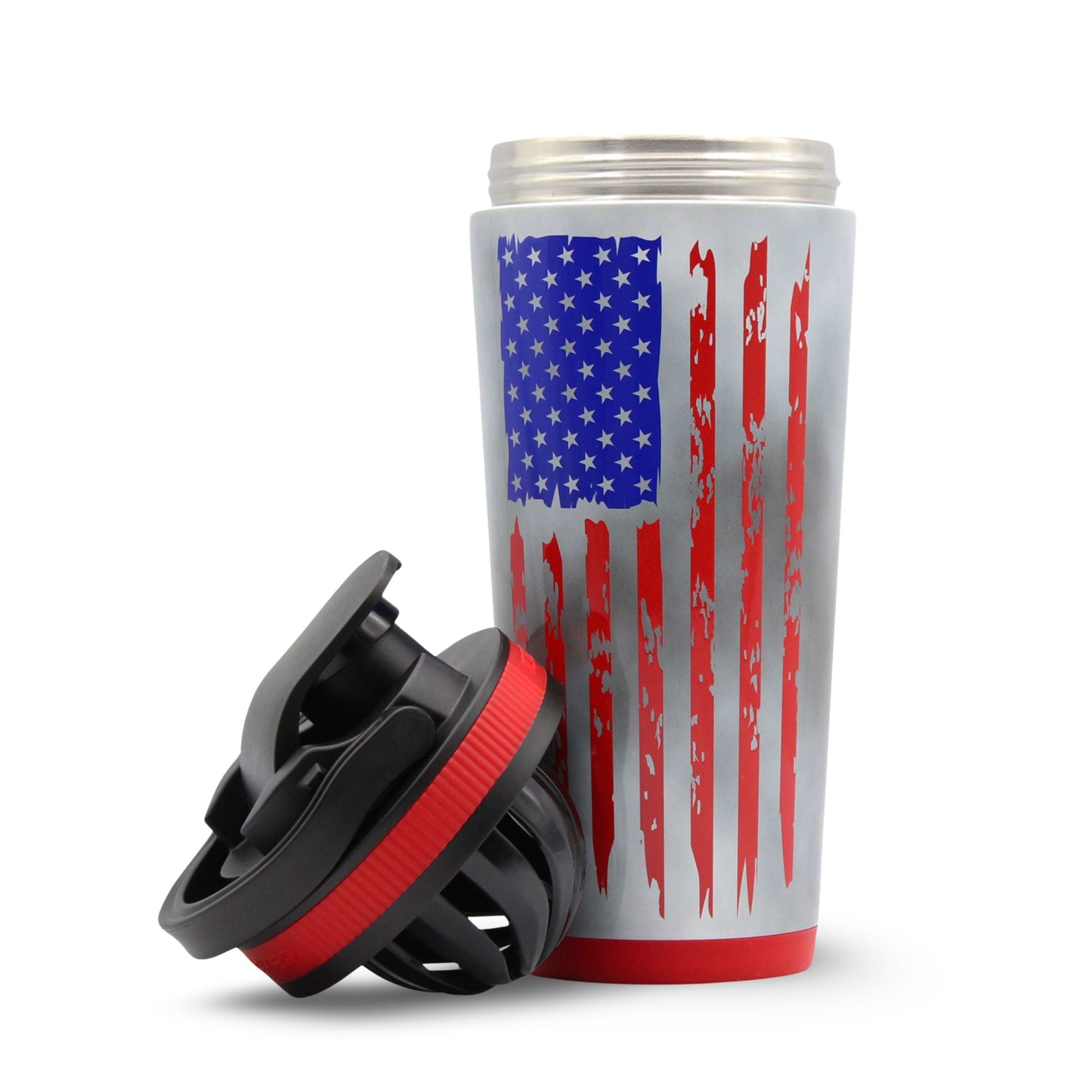 26oz Ice Shaker - 4D American Flag - Sports Gifts, Sports Memorabilia, Sports Collectibles, Fan Shop