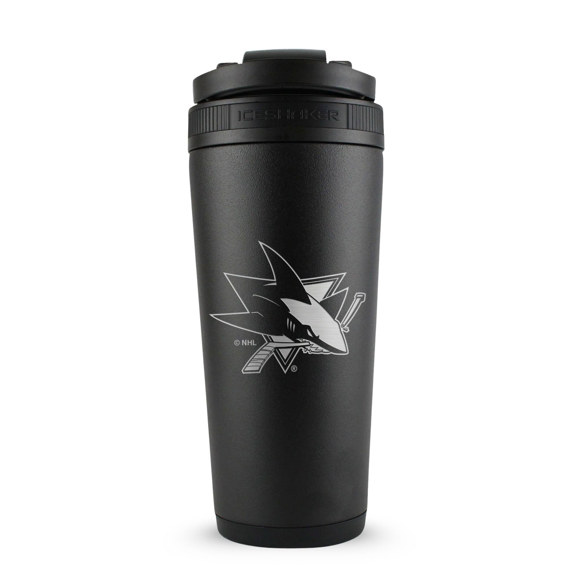 Officially Licensed San Jose Sharks 26oz Ice Shaker - Sports Gifts, Sports Memorabilia, Sports Collectibles, Fan Shop