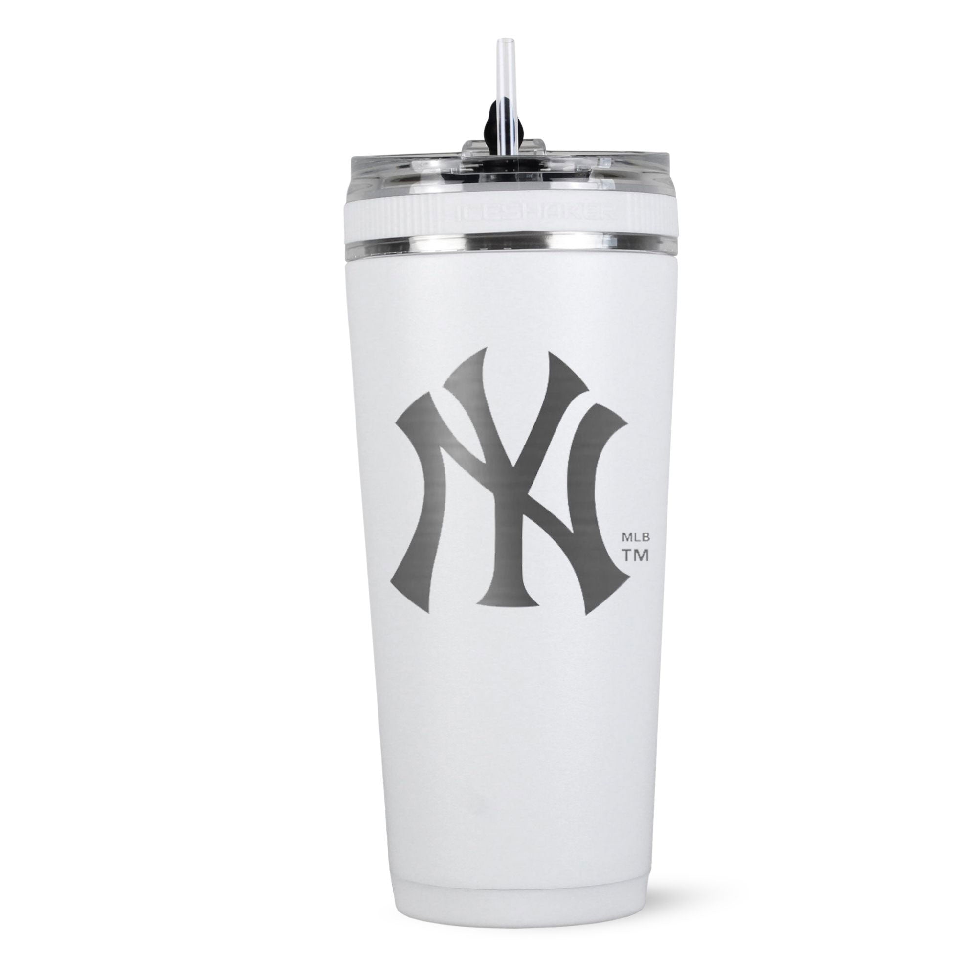 Officially Licensed New York Yankees 26oz Flex Bottle - White - Sports Gifts, Sports Memorabilia, Sports Collectibles, Fan Shop