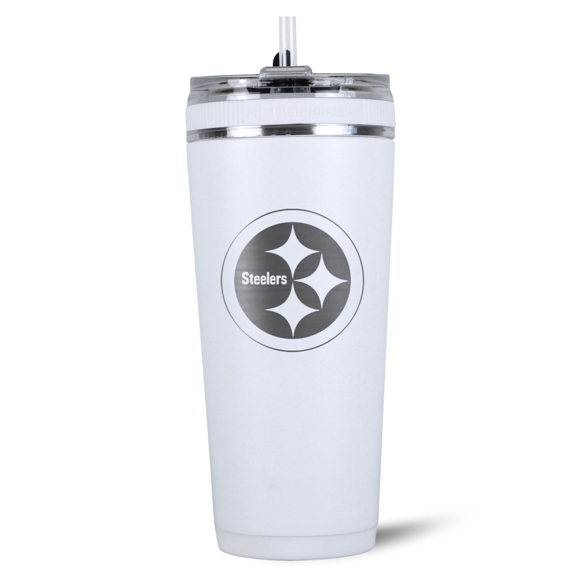 Officially Licensed Pittsburgh Steelers 26oz Flex Bottle - White - Sports Gifts, Sports Memorabilia, Sports Collectibles, Fan Shop