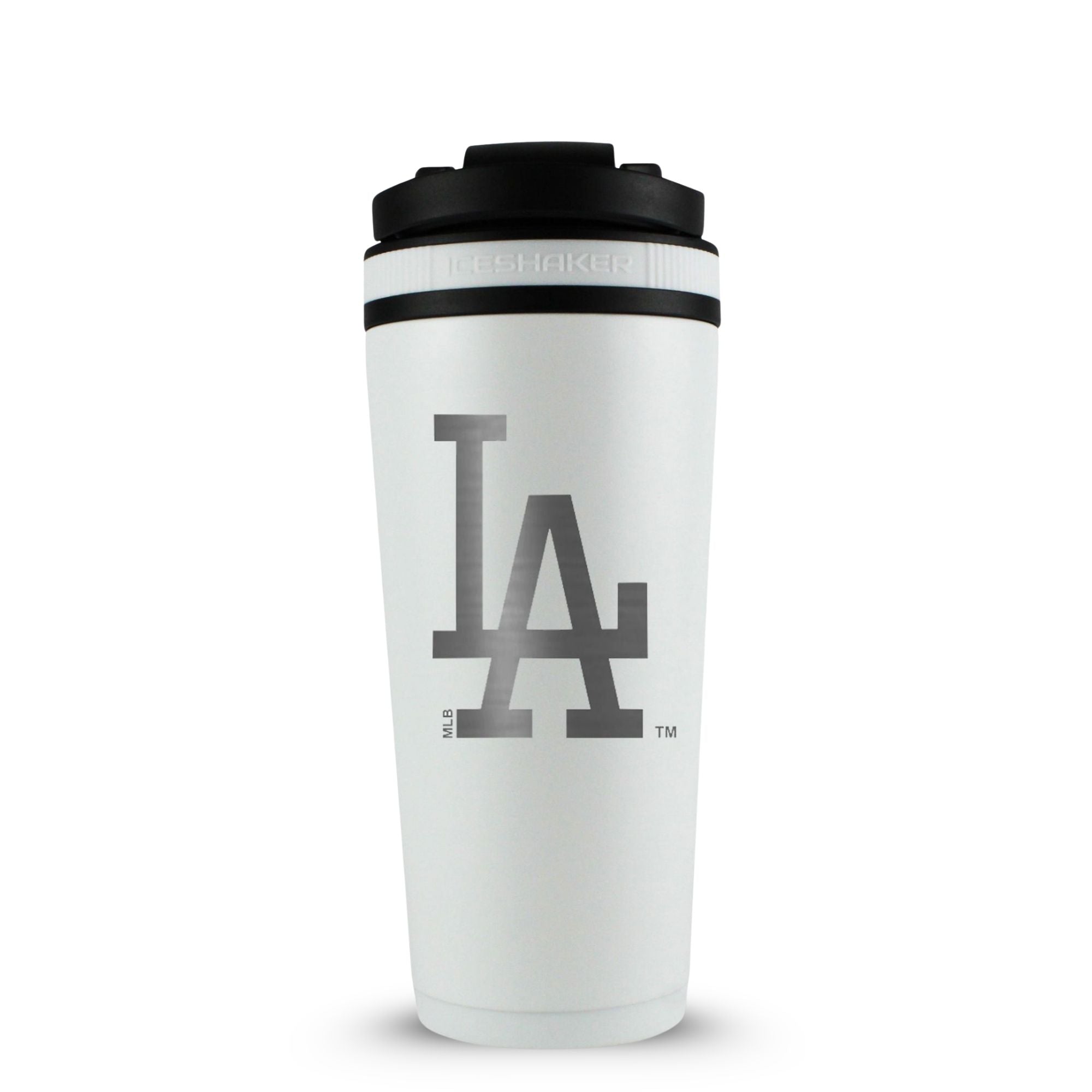 Officially Licensed Los Angeles Dodgers 26oz Ice Shaker (Alternate Logo) - White - Sports Gifts, Sports Memorabilia, Sports Collectibles, Fan Shop