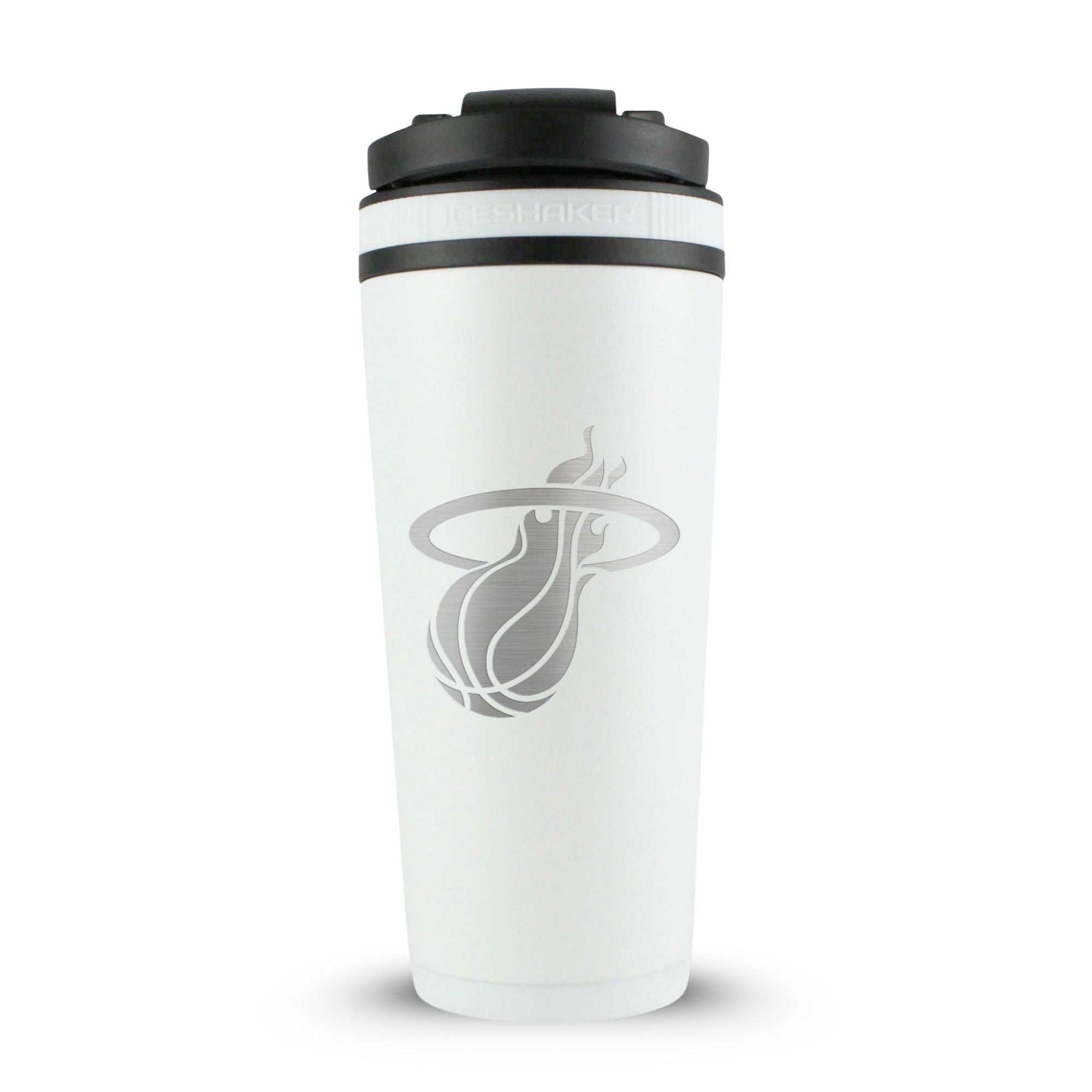 Officially Licensed Miami Heat 26oz Ice Shaker - White - Sports Gifts, Sports Memorabilia, Sports Collectibles, Fan Shop