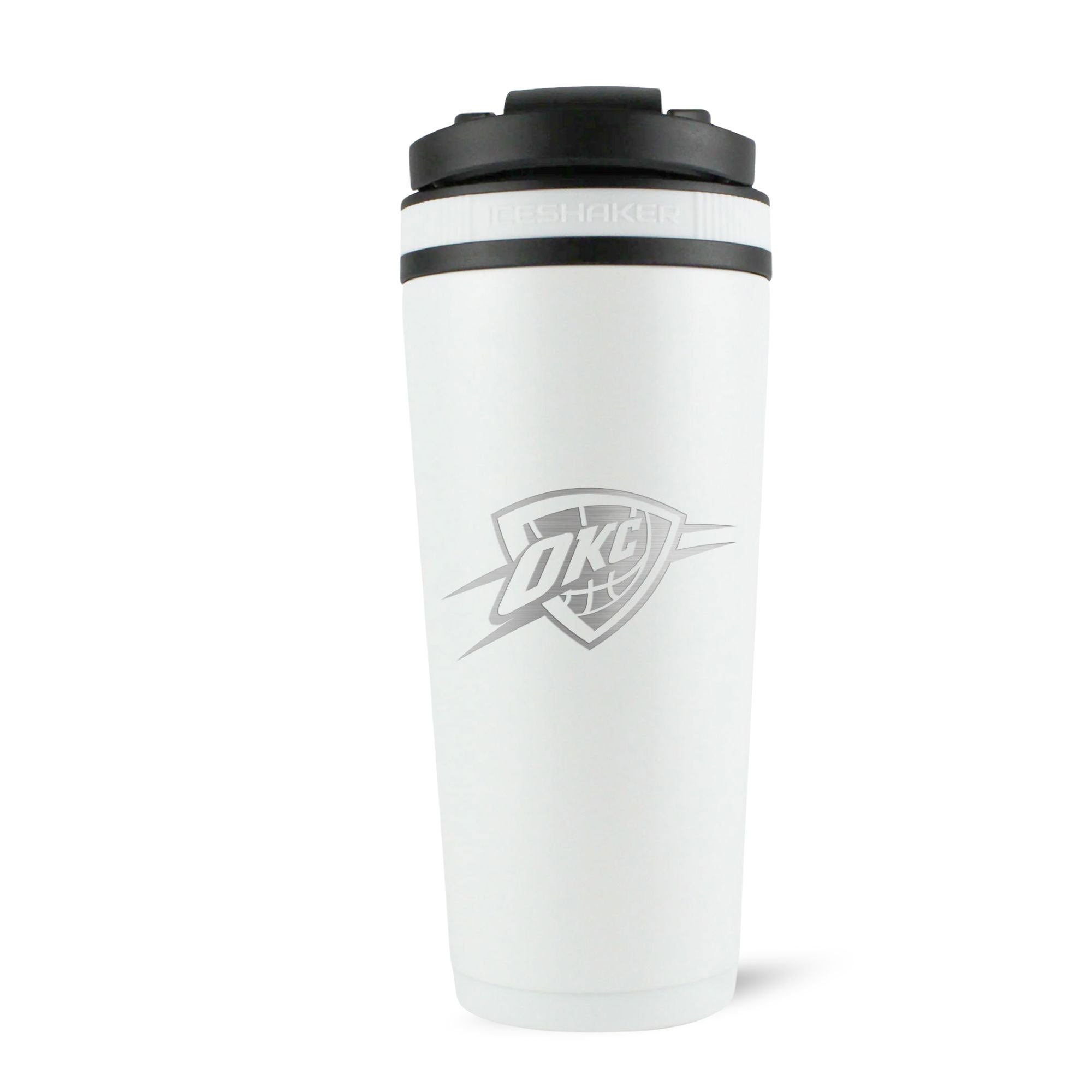Officially Licensed Oklahoma City Thunder 26oz Ice Shaker - White - Sports Gifts, Sports Memorabilia, Sports Collectibles, Fan Shop